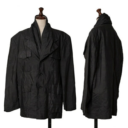 COMME des GARCONS Silk Collar Design Jacket Charcoal Size S