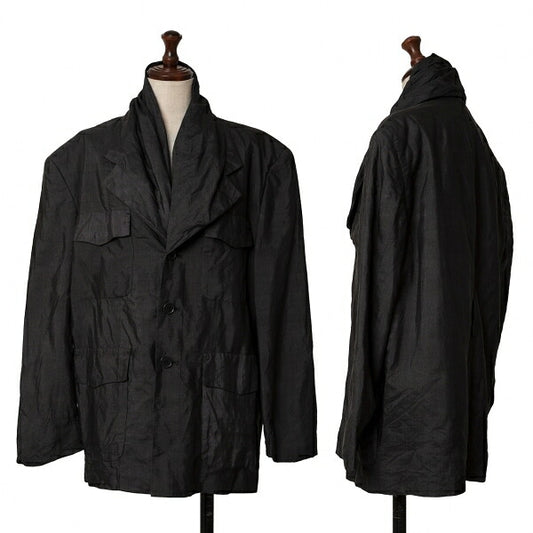 COMME des GARCONS Silk Collar Design Jacket Charcoal Size S
