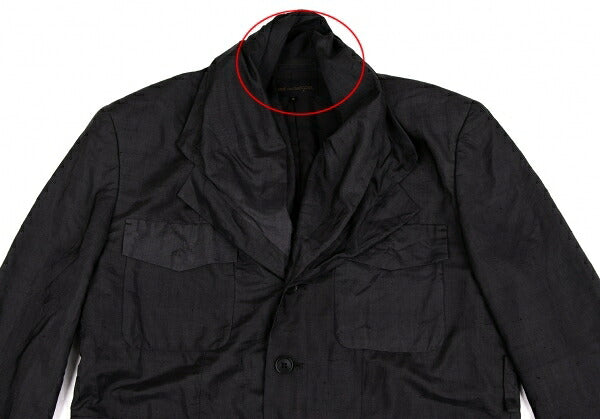 COMME des GARCONS Silk Collar Design Jacket Charcoal Size S