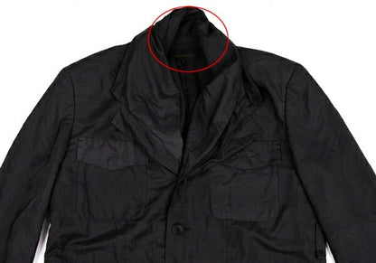 COMME des GARCONS Silk Collar Design Jacket Charcoal Size S
