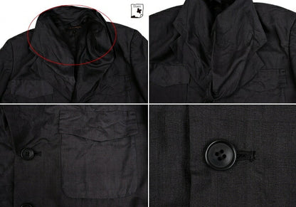 COMME des GARCONS Silk Collar Design Jacket Charcoal Size S