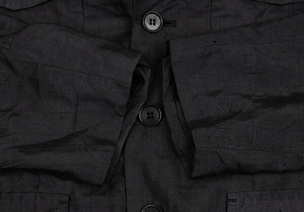 COMME des GARCONS Silk Collar Design Jacket Charcoal Size S