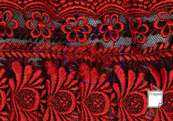 COMME des GARCONS Floral Embroidery Sheer Skirt Red Size M