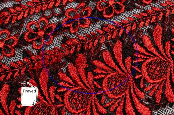 COMME des GARCONS Floral Embroidery Sheer Skirt Red Size M