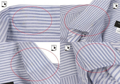 COMME des GARCONS HOMME PLUS White Blue Frill Shirt Size XS