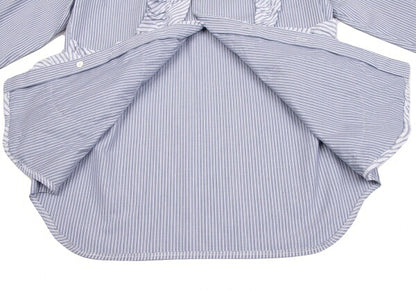 COMME des GARCONS HOMME PLUS White Blue Frill Shirt Size XS