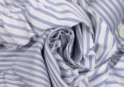 COMME des GARCONS HOMME PLUS White Blue Frill Shirt Size XS