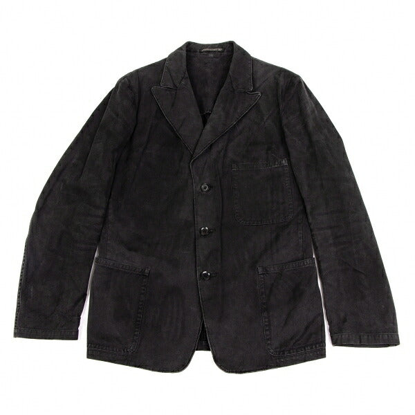 Yohji Yamamoto POUR HOMME 06SS Cotton Jacket Charcoal Size 2