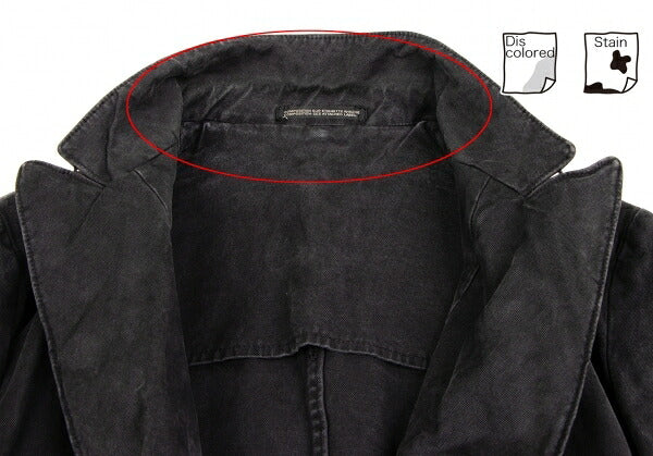 Yohji Yamamoto POUR HOMME 06SS Cotton Jacket Charcoal Size 2