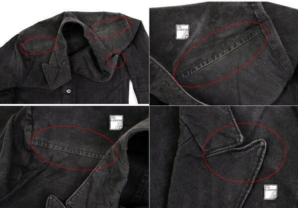 Yohji Yamamoto POUR HOMME 06SS Cotton Jacket Charcoal Size 2