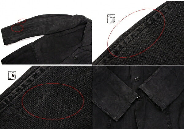 Yohji Yamamoto POUR HOMME 06SS Cotton Jacket Charcoal Size 2