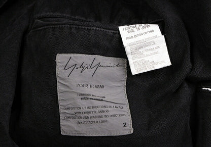 Yohji Yamamoto POUR HOMME 06SS Cotton Jacket Charcoal Size 2