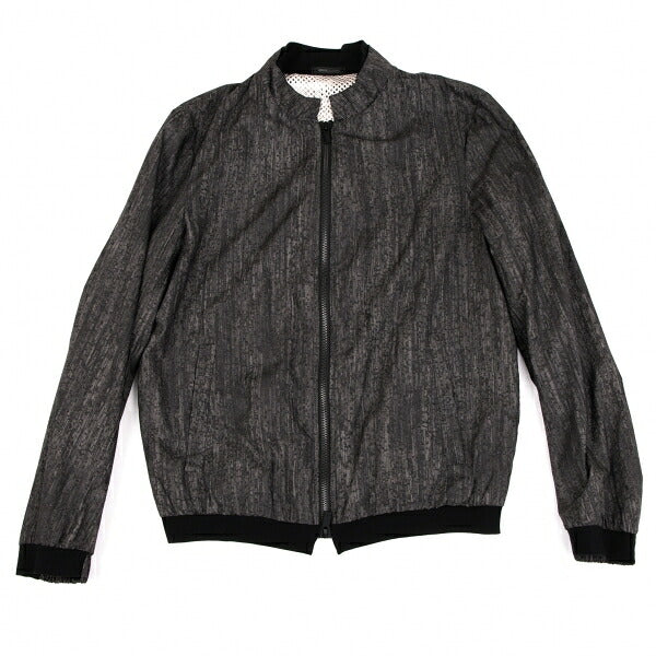 ARMANI COLLEZIONI Patterned Zip Jacket Gray Size EU46/US36