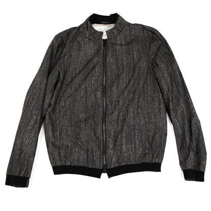 ARMANI COLLEZIONI Patterned Zip Jacket Gray Size EU46/US36