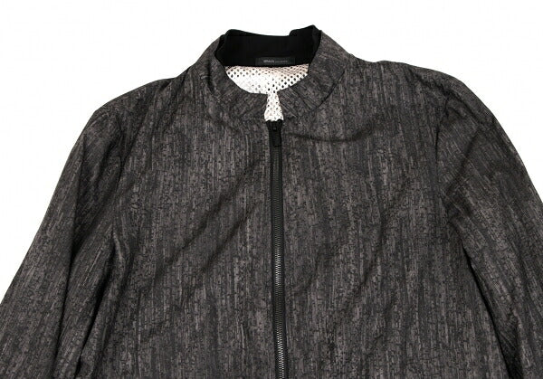 ARMANI COLLEZIONI Patterned Zip Jacket Gray Size EU46/US36