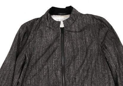 ARMANI COLLEZIONI Patterned Zip Jacket Gray Size EU46/US36