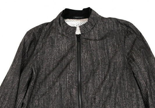 ARMANI COLLEZIONI Patterned Zip Jacket Gray Size EU46/US36