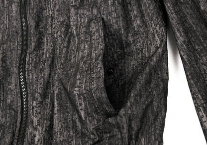 ARMANI COLLEZIONI Patterned Zip Jacket Gray Size EU46/US36