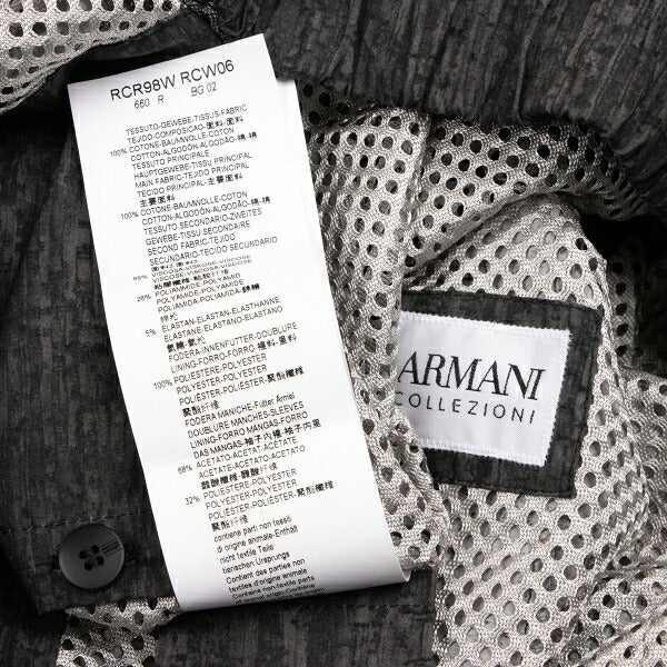 ARMANI COLLEZIONI Patterned Zip Jacket Gray Size EU46/US36