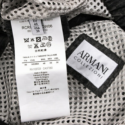 ARMANI COLLEZIONI Patterned Zip Jacket Gray Size EU46/US36
