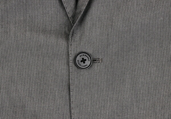 BURBERRY BLACK LABEL Lined Check Stripe Jacket Gray Size M
