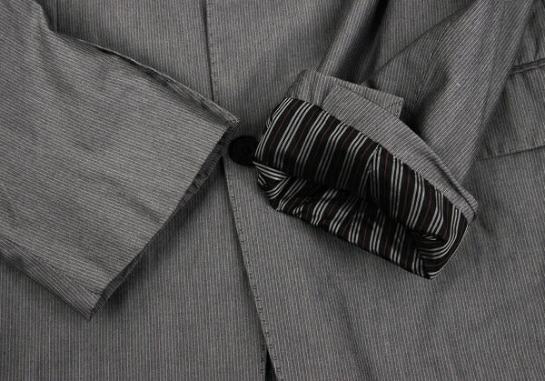 BURBERRY BLACK LABEL Lined Check Stripe Jacket Gray Size M