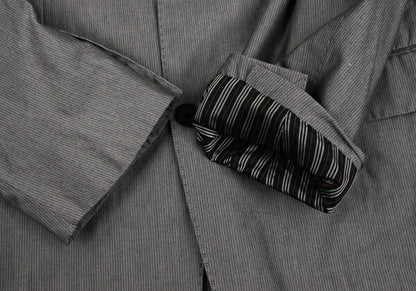 BURBERRY BLACK LABEL Lined Check Stripe Jacket Gray Size M