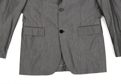 BURBERRY BLACK LABEL Lined Check Stripe Jacket Gray Size M