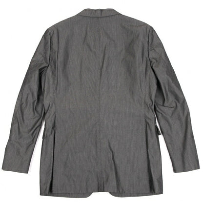 BURBERRY BLACK LABEL Lined Check Stripe Jacket Gray Size M