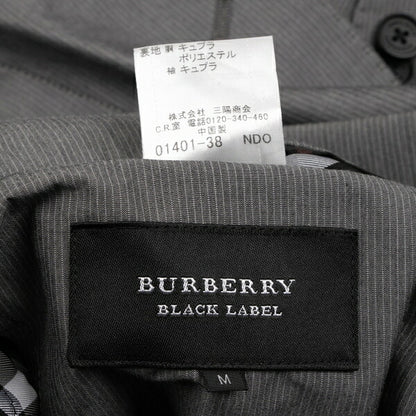 BURBERRY BLACK LABEL Lined Check Stripe Jacket Gray Size M