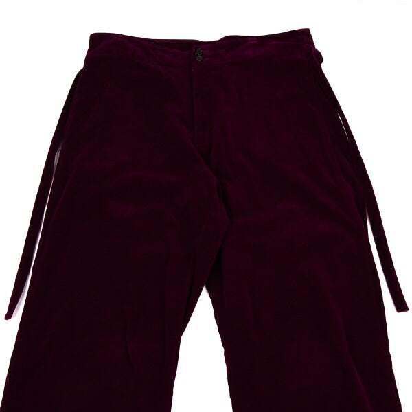 COMME des GARCONS Belted Velour Wide Pants Wine Size M
