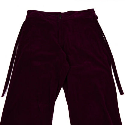 COMME des GARCONS Belted Velour Wide Pants Wine Size M