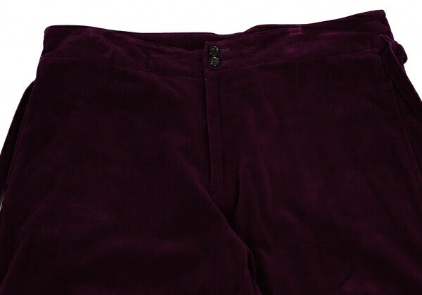COMME des GARCONS Belted Velour Wide Pants Wine Size M