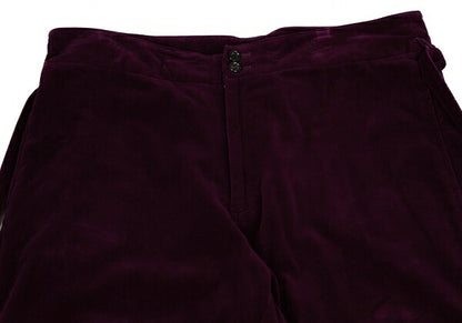 COMME des GARCONS Belted Velour Wide Pants Wine Size M