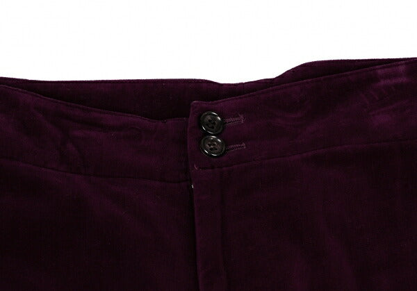 COMME des GARCONS Belted Velour Wide Pants Wine Size M