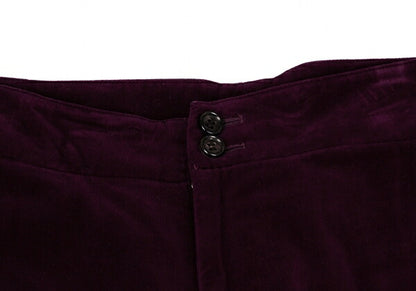 COMME des GARCONS Belted Velour Wide Pants Wine Size M