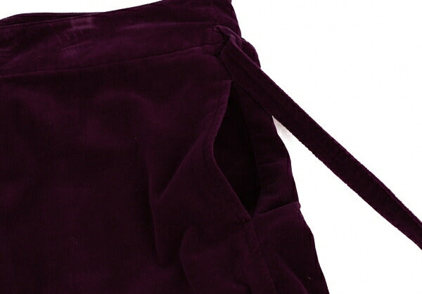COMME des GARCONS Belted Velour Wide Pants Wine Size M