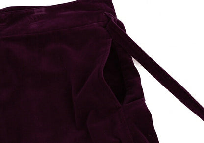 COMME des GARCONS Belted Velour Wide Pants Wine Size M