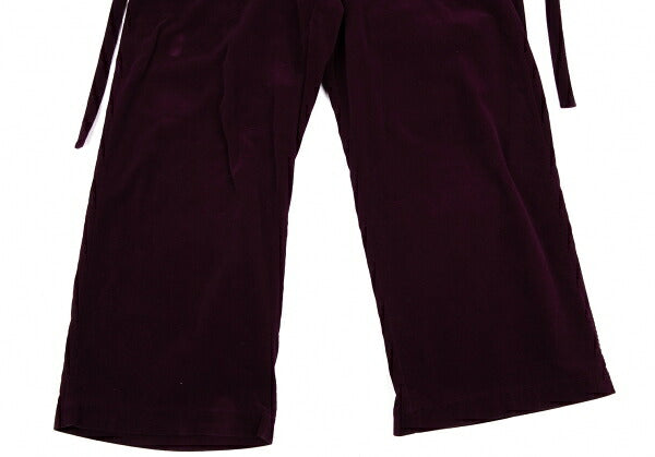 COMME des GARCONS Belted Velour Wide Pants Wine Size M
