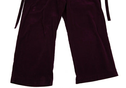COMME des GARCONS Belted Velour Wide Pants Wine Size M