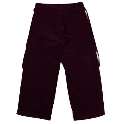 COMME des GARCONS Belted Velour Wide Pants Wine Size M