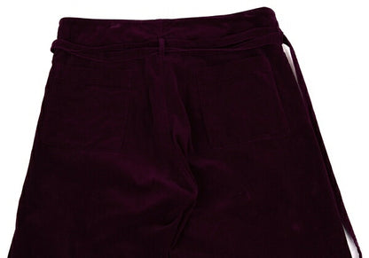 COMME des GARCONS Belted Velour Wide Pants Wine Size M