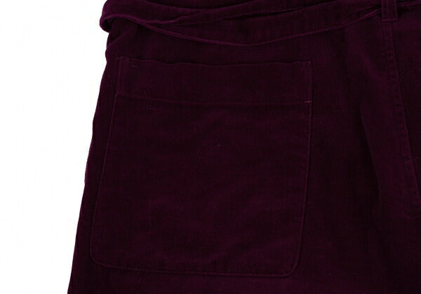 COMME des GARCONS Belted Velour Wide Pants Wine Size M