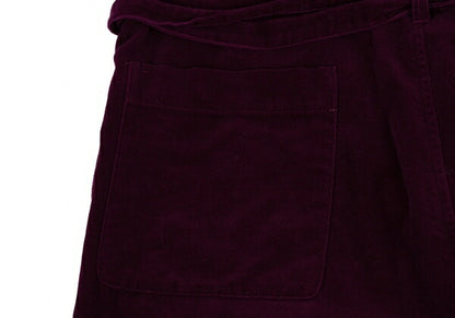 COMME des GARCONS Belted Velour Wide Pants Wine Size M