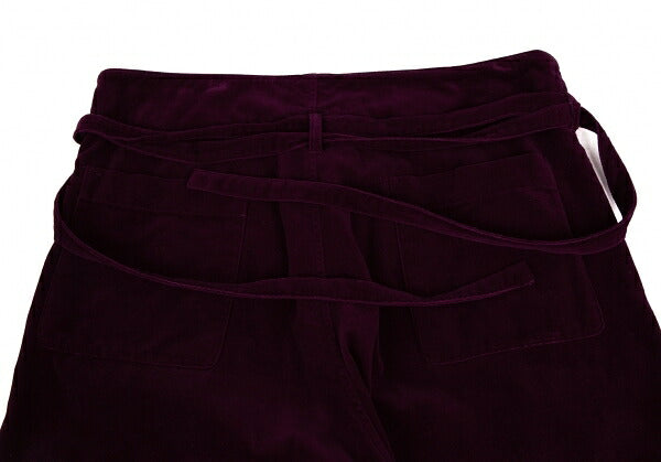 COMME des GARCONS Belted Velour Wide Pants Wine Size M