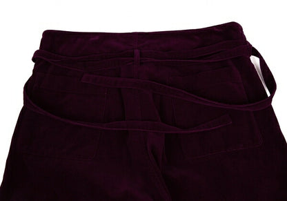 COMME des GARCONS Belted Velour Wide Pants Wine Size M