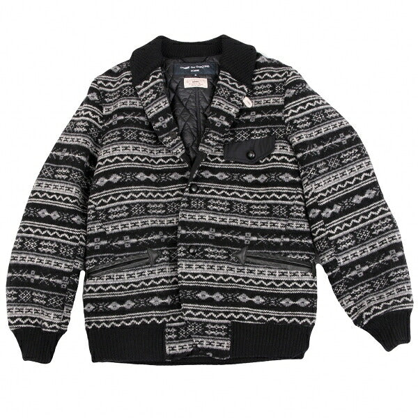 gim x COMME des GARCONS HOMME Nordic Padded Knit Jacket Size S