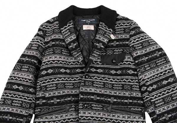 gim x COMME des GARCONS HOMME Nordic Padded Knit Jacket Size S