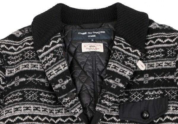 gim x COMME des GARCONS HOMME Nordic Padded Knit Jacket Size S