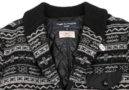 gim x COMME des GARCONS HOMME Nordic Padded Knit Jacket Size S